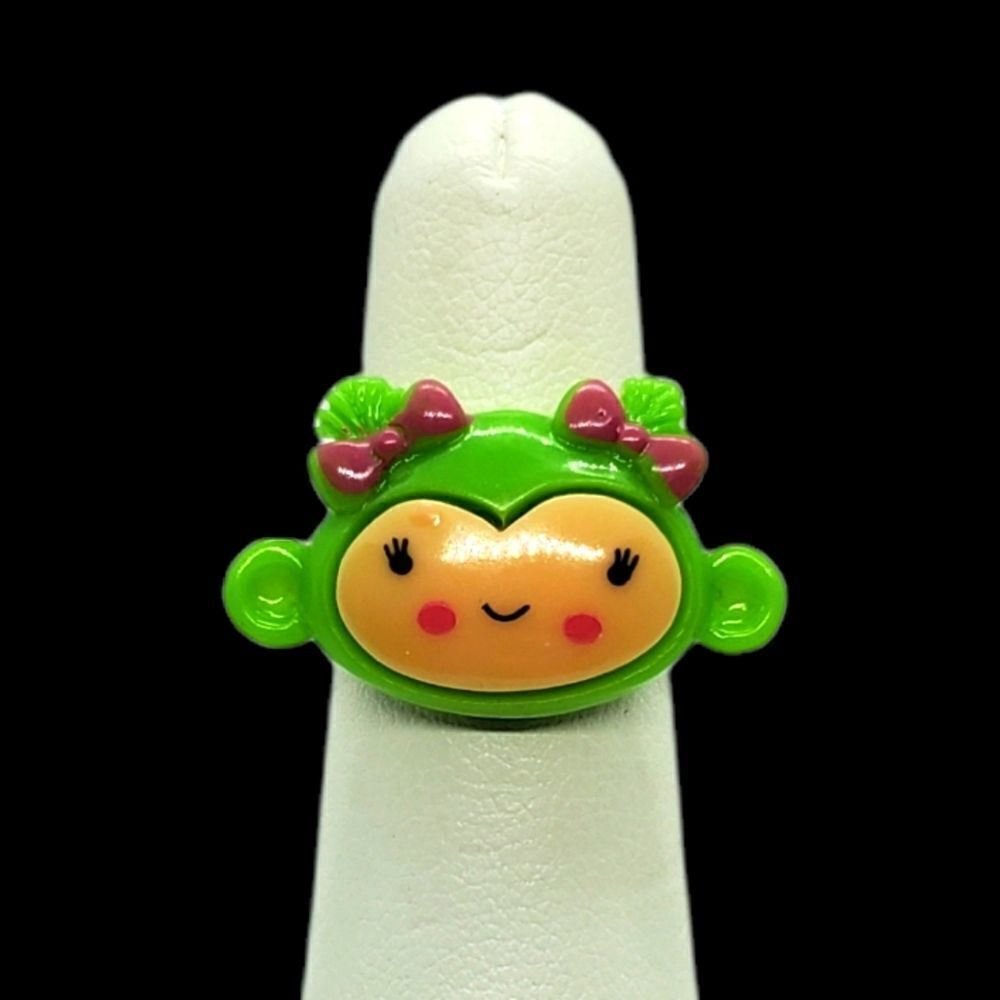 Adjustable Green Monkey Ring
